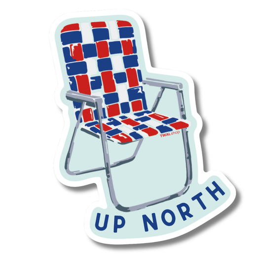 UP NORTH - POP ART ICONS - Vintage Lawn Chair - Sticker