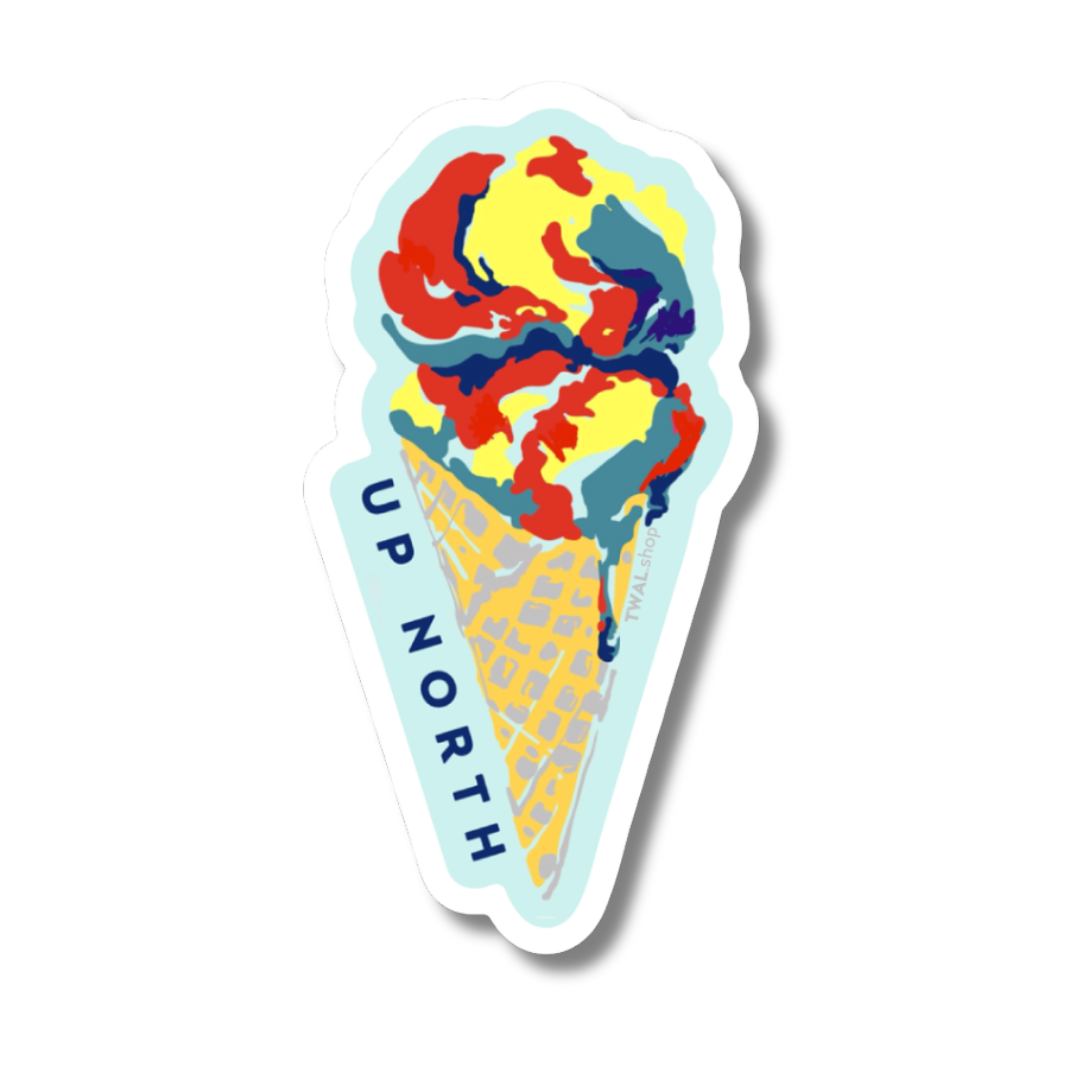 SUPERMAN ICE CREAM - 3" Sticker | Great Lakes POP ART Collection