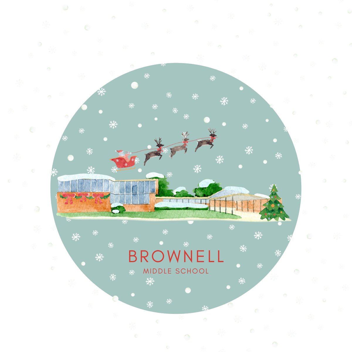 PRE-ORDER: BROWNELL MIDDLE - Ornament | Grosse Pointe CLASSIC CHRISTMAS Collection