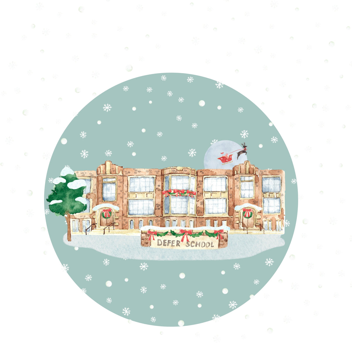 PRE-ORDER: DEFER ELEMENTARY - Ornament | Grosse Pointe CLASSIC CHRISTMAS Collection