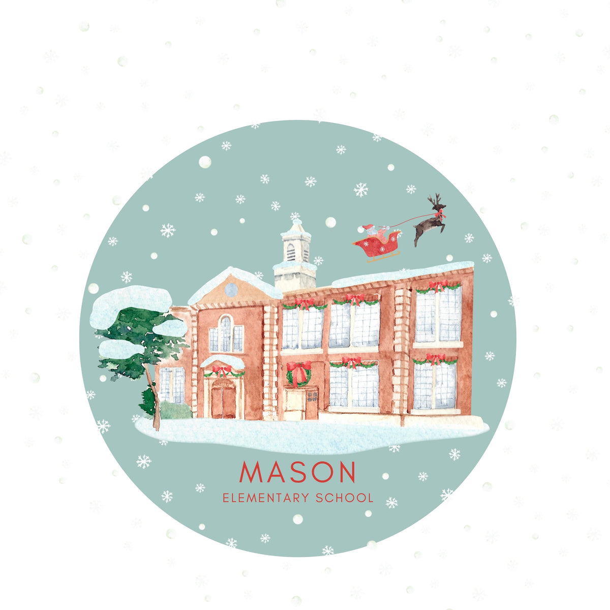 PRE-ORDER: MASON ELEMENTARY - Ornament | Grosse Pointe CLASSIC CHRISTMAS Collection