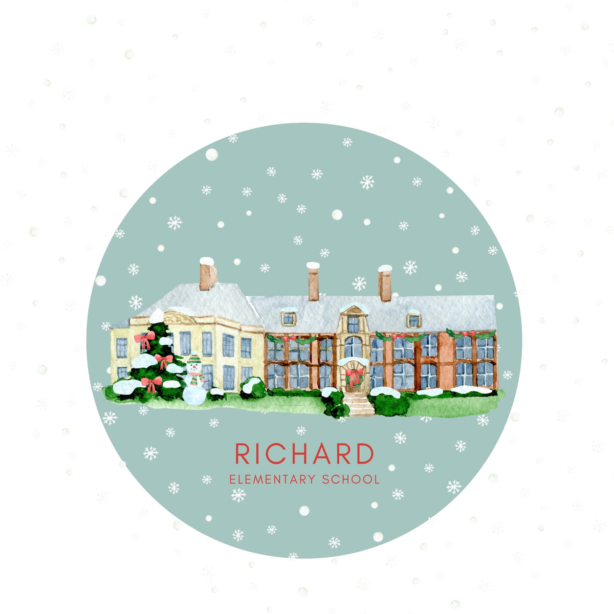 PRE-ORDER: RICHARD ELEMENTARY - Ornament | Grosse Pointe CLASSIC CHRISTMAS Collection