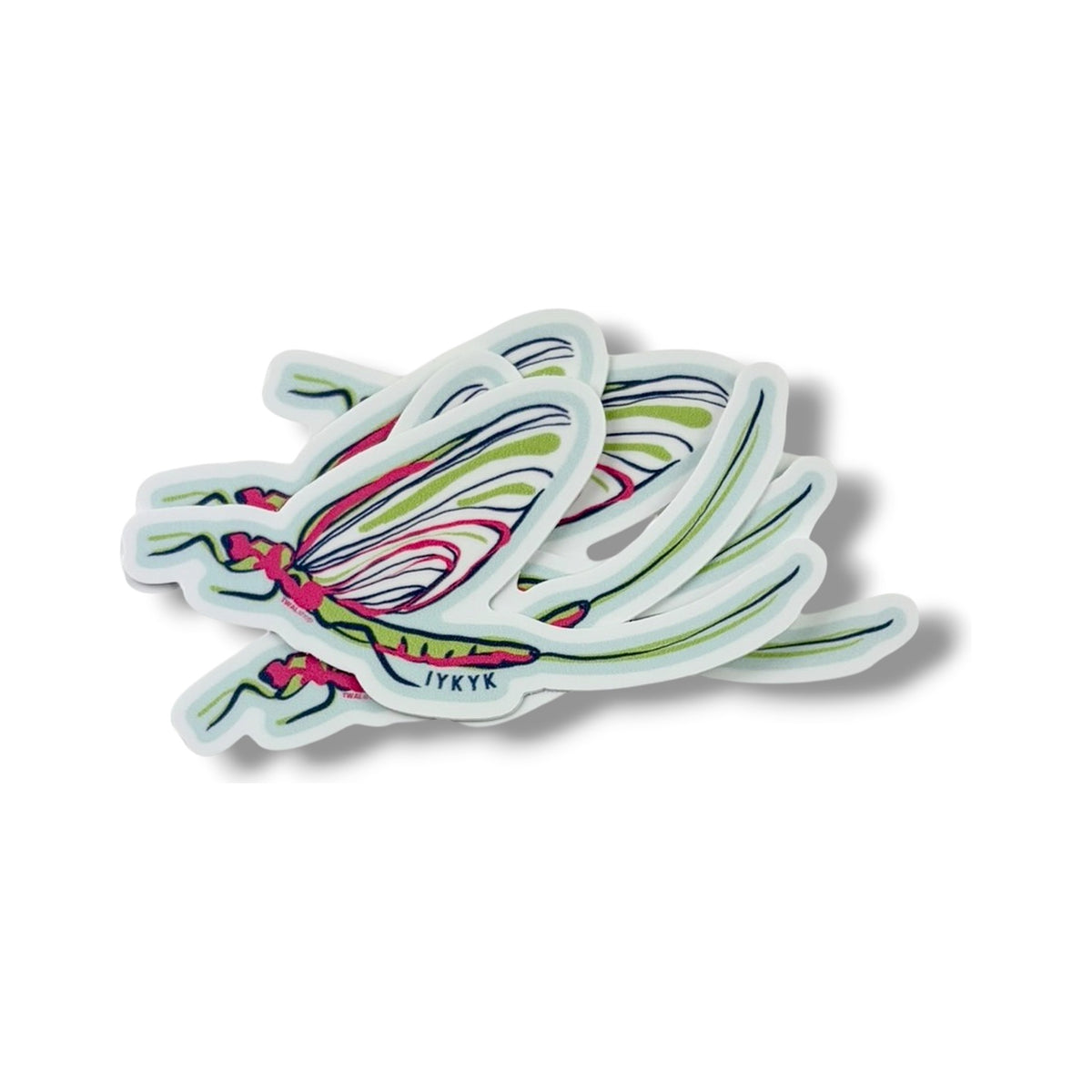 Pile of Fish Fly 3-inch vinyl stickers by TWAL